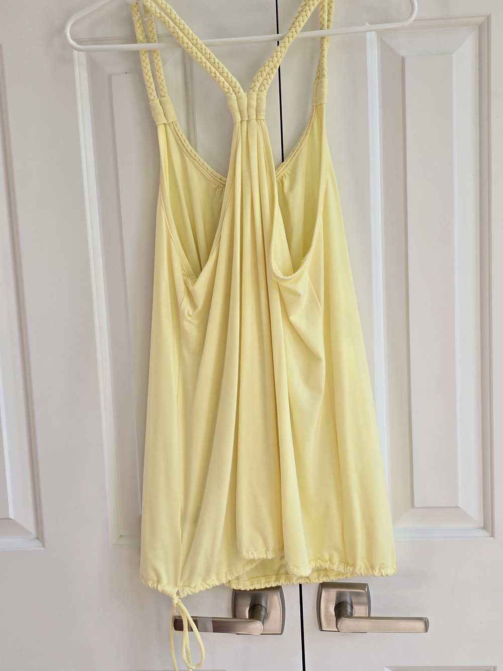 Women’s Yellow Braided-Strap  Racerback Tank